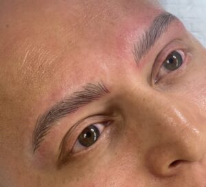 microblading brows after